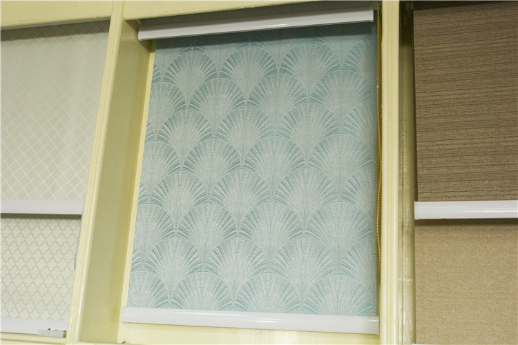 Foreign trade roller shutter manufacturers straight Jacquard full shading thickening and topping roller curtain fabric finished Bead roller shutter