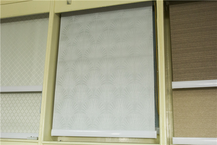 Foreign trade roller shutter manufacturers straight Jacquard full shading thickening and topping roller curtain fabric finished Bead roller shutter