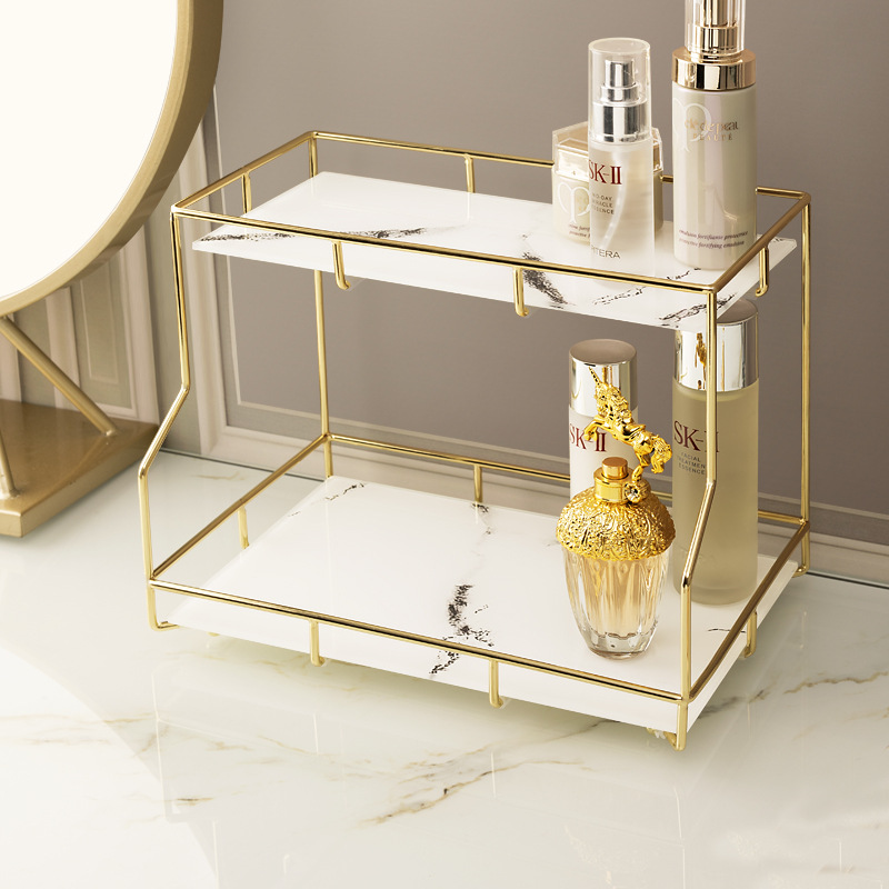 Dresser Cosmetic Shelf Cyber Celebrity Style Desktop Perfume Skin Care Products Washstand Bathroom Finishing Tray Storage Box