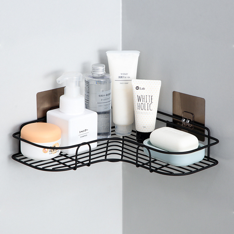 Punch-Free Corner Shelf Bathroom Triangle Bathroom Toilet Rack Washstand Dormitory Storage Wall Mount