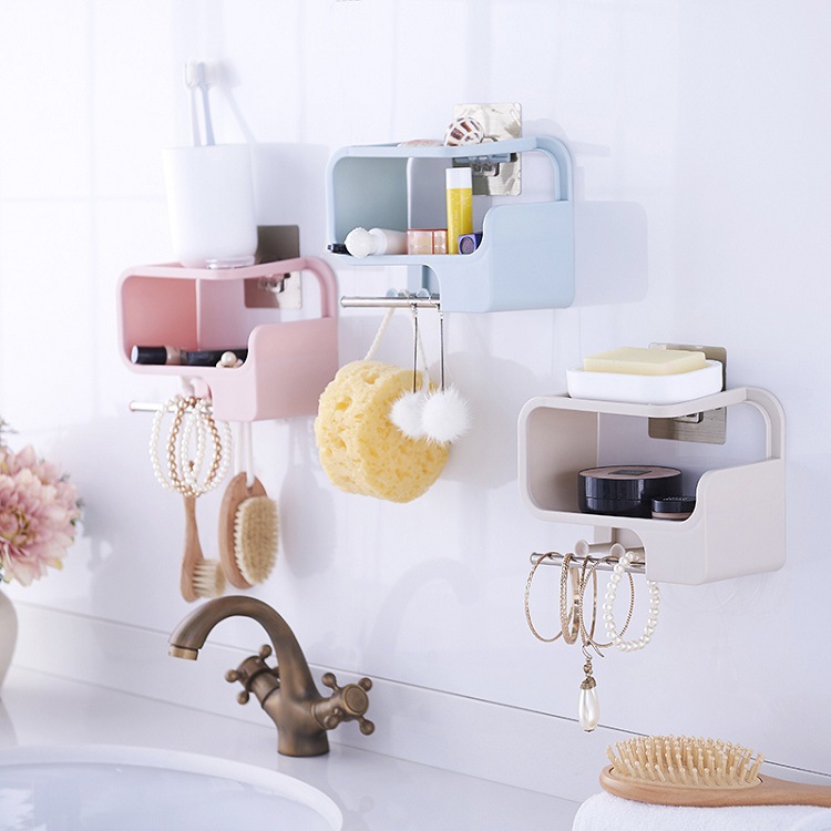 Non -&#039;m wall - mounted bathroom toothbrush storage shelf corner space using toiletries storage box