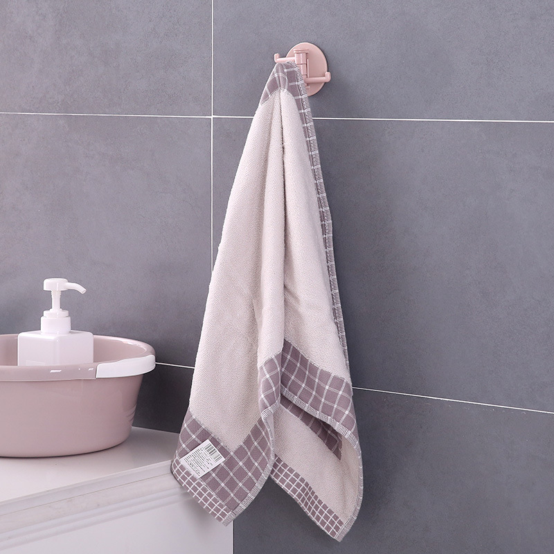 Nordic Color 3 Points Rotating Hook Strong Towel Rack Bathroom Wall-Mounted Shelf Punch-Free Seamless Sticky Hook