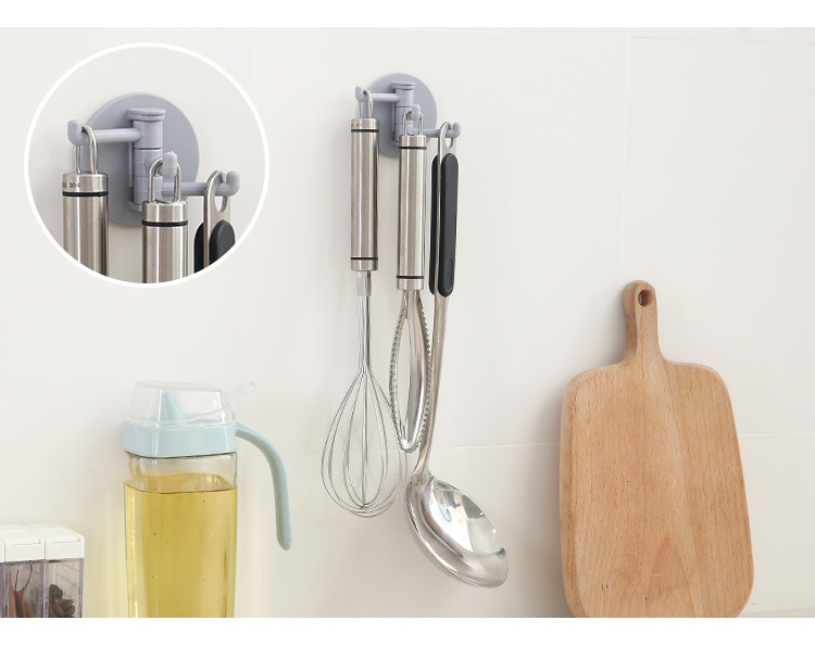 Nordic Color 3 Points Rotating Hook Strong Towel Rack Bathroom Wall-Mounted Shelf Punch-Free Seamless Sticky Hook Nordic Color 3 Points Rotating Hook Strong Towel Rack Bathroom Wall-Mounted Shelf Punch-Free Seamless Sticky Hook