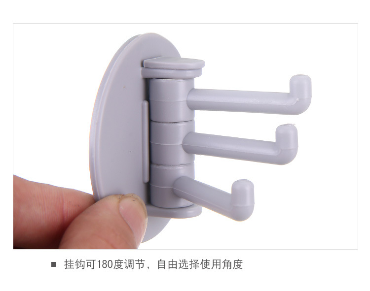 Nordic Color 3 Points Rotating Hook Strong Towel Rack Bathroom Wall-Mounted Shelf Punch-Free Seamless Sticky Hook Nordic Color 3 Points Rotating Hook Strong Towel Rack Bathroom Wall-Mounted Shelf Punch-Free Seamless Sticky Hook