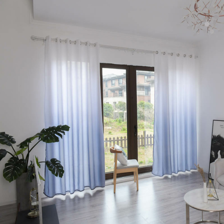 CrossBorder Wish AliExpress Gradient Wood Grain Curtain Finished Balcony Bedroom Mesh Curtains Finished Retail Whole