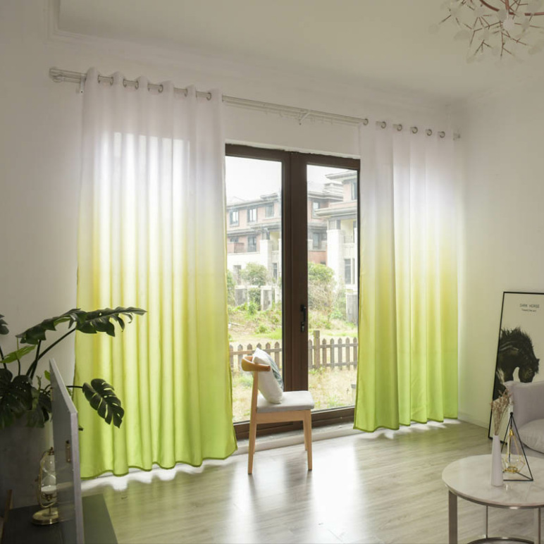 CrossBorder Wish AliExpress Gradient Wood Grain Curtain Finished Balcony Bedroom Mesh Curtains Finished Retail Whole