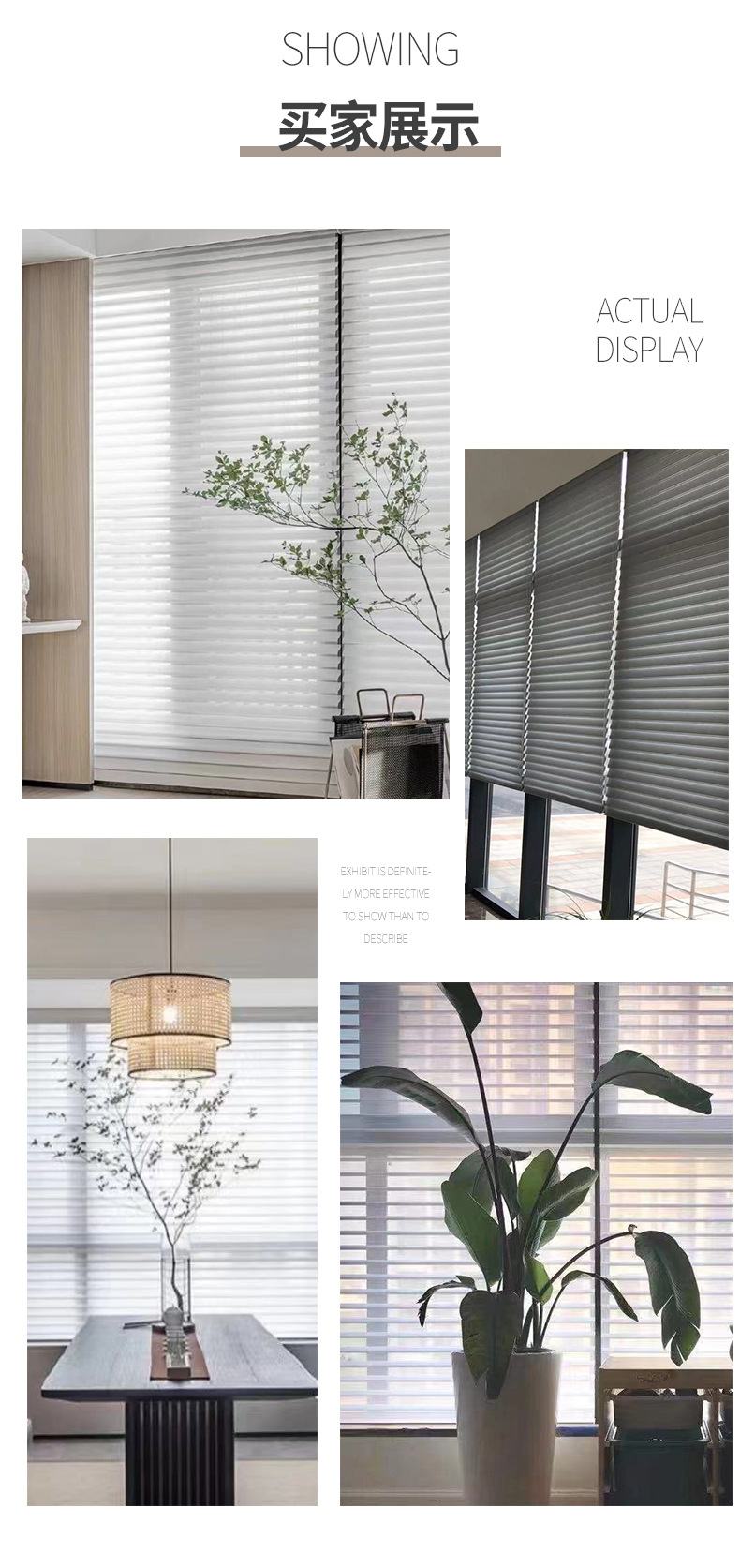Shangri－La Mesh Curtains Double-Layer Shading Soft Mesh Curtains Window Screen Office Shutter Curtain Louver Curtain Can Be Customized