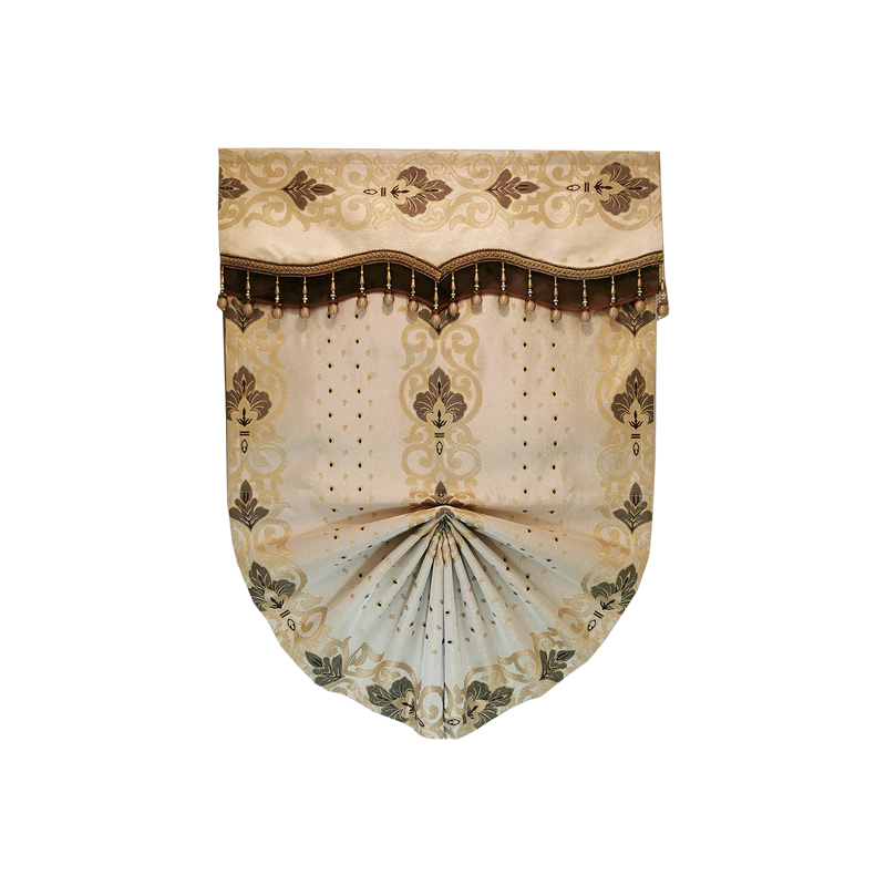 New Light Luxury American Simple European Fan-Shaped Roman Curtains Lifting Curtain Shutter Small Window Bay Window Lifting Curtain Shading