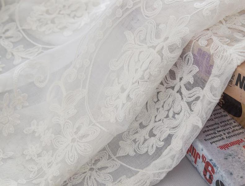 European Embroidery White Yarn Window Screen Curtain Encryption Embroidered Window Screen White Mesh Curtains Bedroom Living Room Bay Window Balcony Mesh Curtains European Embroidery White Yarn Window Screen Curtain Encryption Embroidered Window Screen White Mesh Curtains Bedroom Living Room Bay Window Balcony Mesh Curtains