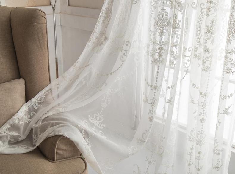 European Embroidery White Yarn Window Screen Curtain Encryption Embroidered Window Screen White Mesh Curtains Bedroom Living Room Bay Window Balcony Mesh Curtains European Embroidery White Yarn Window Screen Curtain Encryption Embroidered Window Screen White Mesh Curtains Bedroom Living Room Bay Window Balcony Mesh Curtains