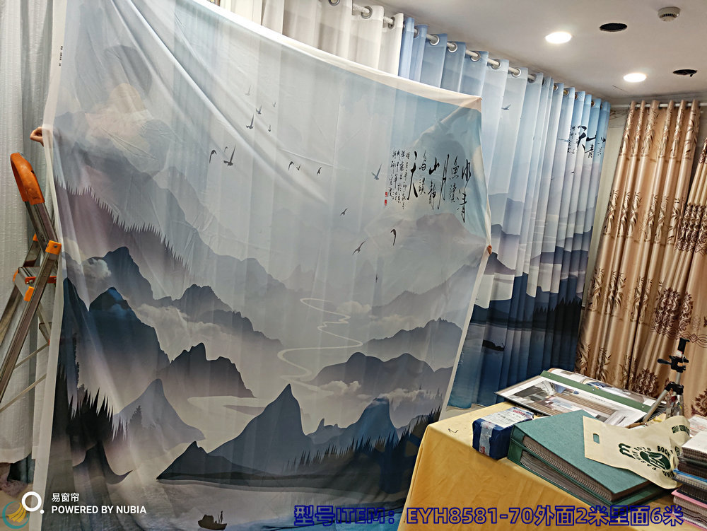 Digital Printing Crafts New Chinese Chiffon Landscape Window Screen Curtain Shower Curtain Wall Covering Roman Curtains Digital Printing Crafts New Chinese Chiffon Landscape Window Screen Curtain Shower Curtain Wall Covering Roman Curtains
