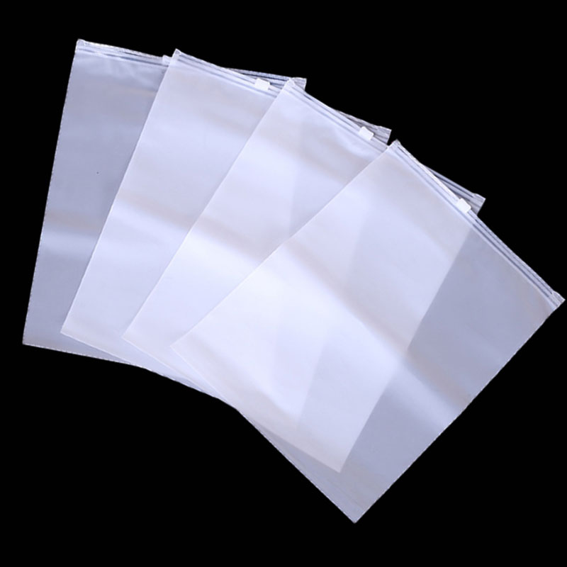 Frosted Zipper Bag Clothing Plastic Packaging Bag Scarf Socks Leggings Clothes Case Thickening plus Size Small Size