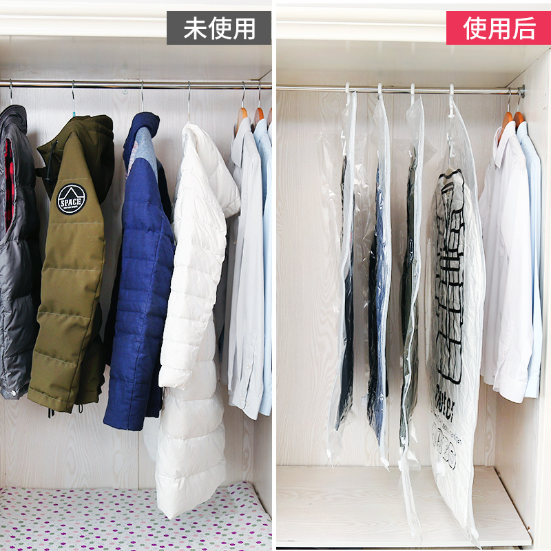 XY hanging clothing compression bag storage bag Transparent large thickened down jacket Air vacuum bag Filling