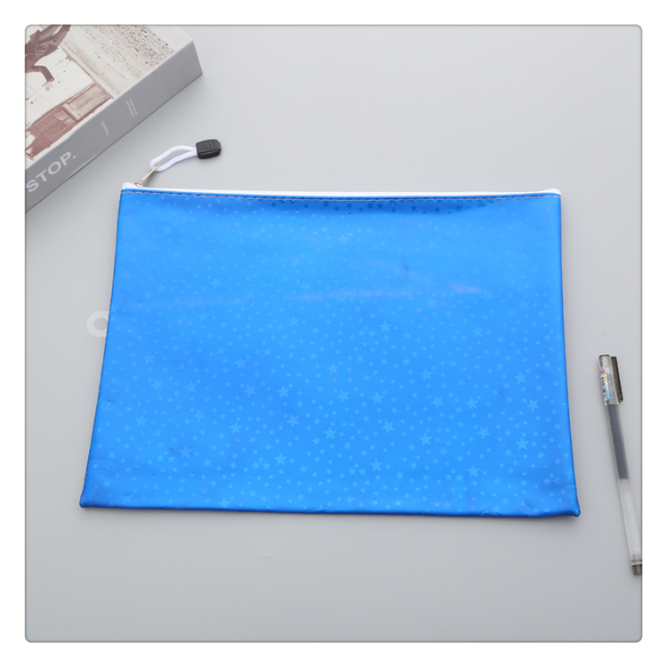 Starry Sky Pattern Waterproof Zipper Bag Canvas File Bag Can Be Customized Printing Logo Color and Style