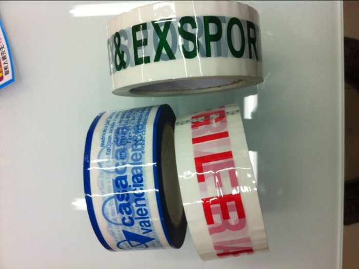 Printed adhesive tape, color tape, adhesive tape