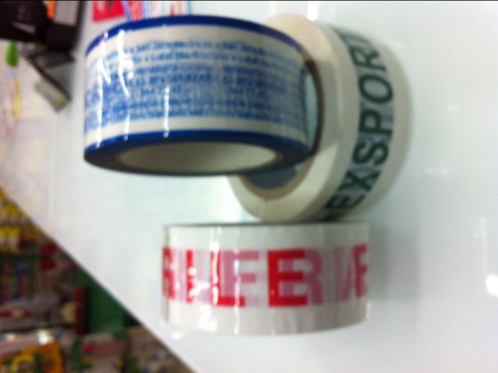Printed adhesive tape, color tape, adhesive tape