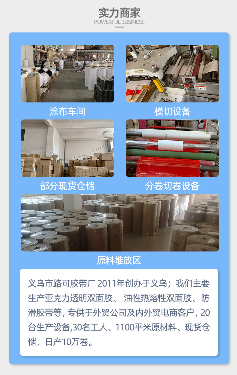 Transparent Double Adhesive Tape Waterproof and High Temperature Resistant Car Double-Sided Tape Acrylic Transparent Double Adhesive Tape Thick 1mm