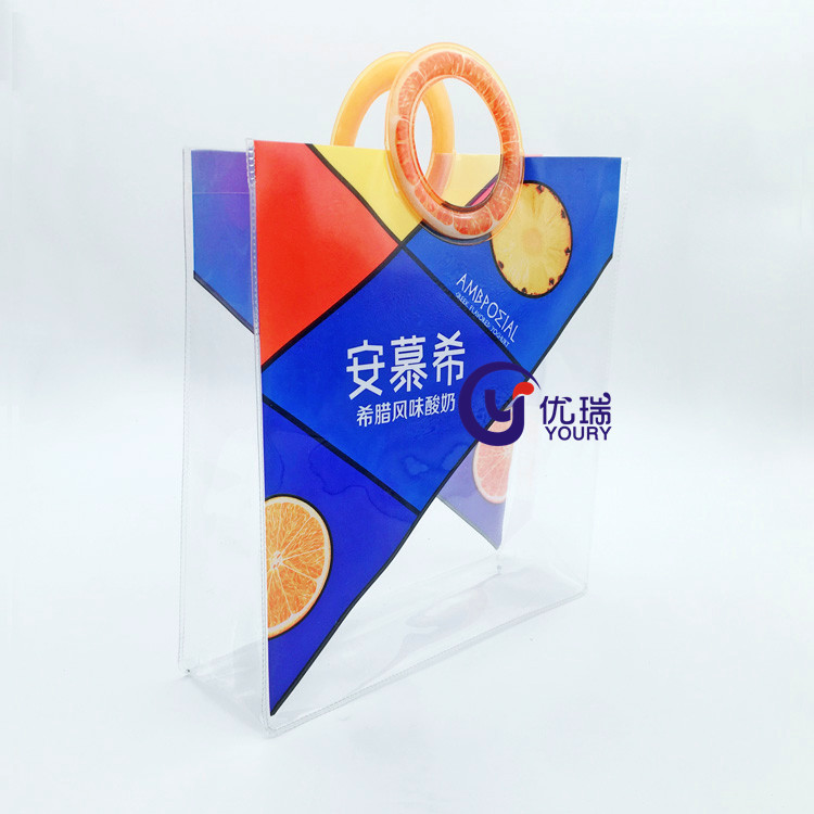 High frequency transparent PVC bag PVC plastic bag PVC handbag transparent bag custom-made clothing bag packaging bag