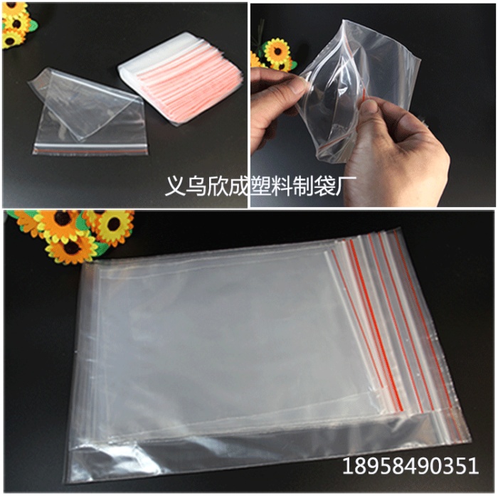 Ziplock Bag PE Seal Pocket Thick Transparent Sealed Bag Sorting and Organizing Plastic Bag Factory Direct Sales 12 * 17cm
