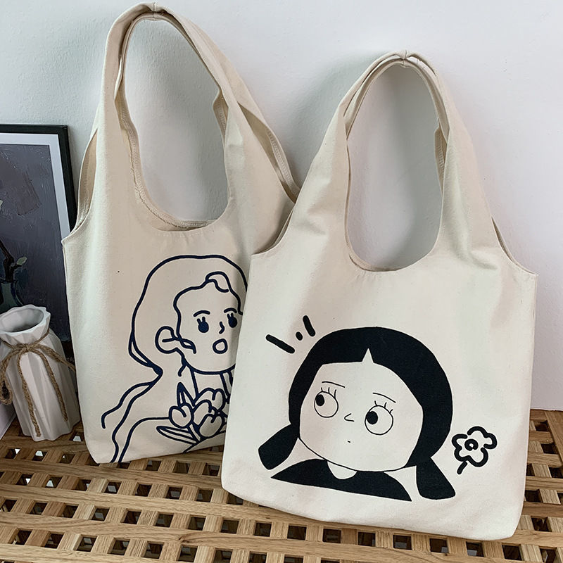 Canvas Bag Vest Bag Artistic Commuter Shoulder Bag Large Capacity Handbag