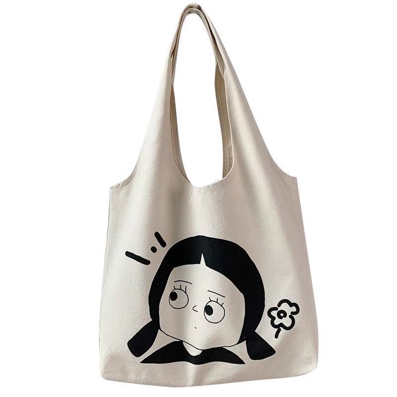 Canvas Bag Vest Bag Artistic Commuter Shoulder Bag Large Capacity Handbag