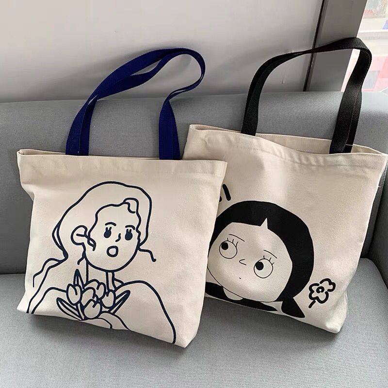 Canvas Bag Vest Bag Artistic Commuter Shoulder Bag Large Capacity Handbag