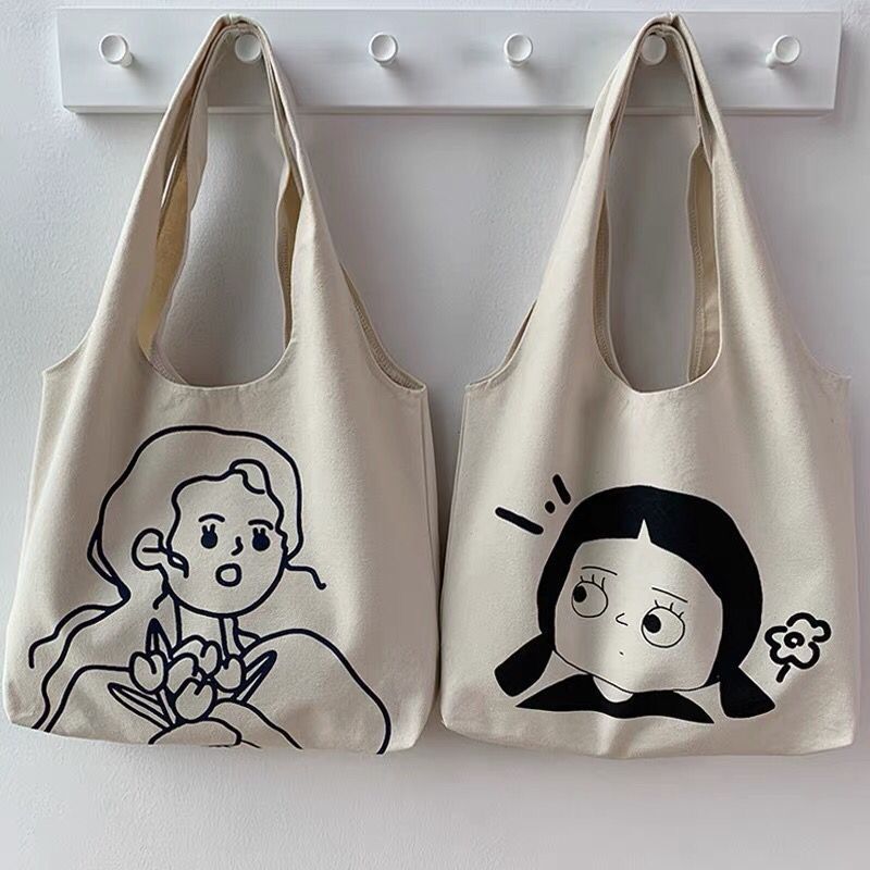 Canvas Bag Vest Bag Artistic Commuter Shoulder Bag Large Capacity Handbag