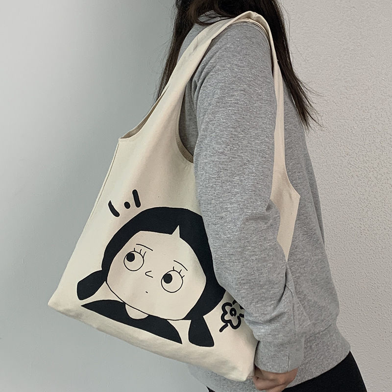 Canvas Bag Vest Bag Artistic Commuter Shoulder Bag Large Capacity Handbag