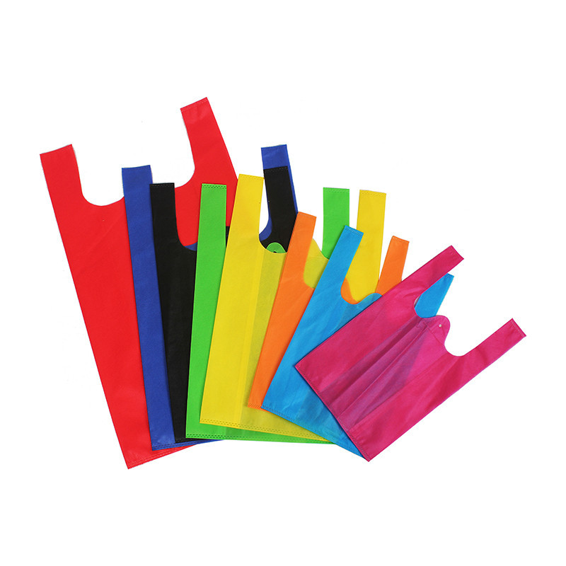 40G Non-Woven Fabric Brand New Material Vest Bag Non-Woven Fabric Vest Bag Shopping Pouch Spot Goods Can Be Customized Logo