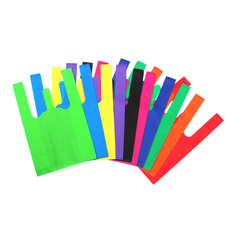 40G Non-Woven Fabric Brand New Material Vest Bag Non-Woven Fabric Vest Bag Shopping Pouch Spot Goods Can Be Customized Logo