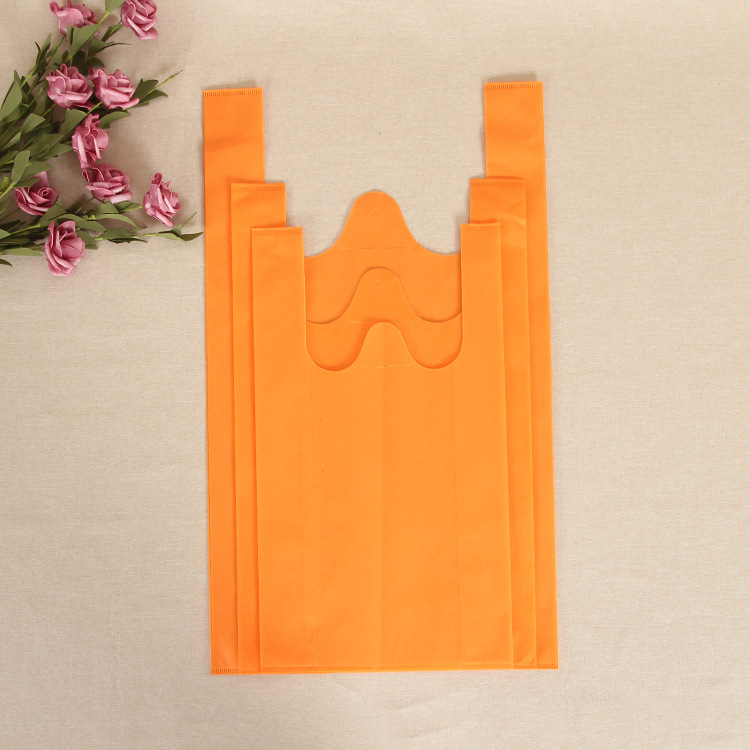Factory Environmental Protection Non-Woven Fabric Vest Bag Customized Color Supermarket Shopping Bag Film Advertising Non-Woven Handbag