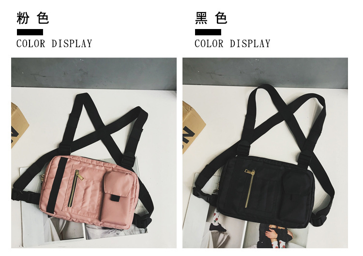 Internet Celebrity Same Style Function Combat Bag Ins Trendy Brand Crossbody Bag Men's Shoulder Multi-Functional Chest Bag Disco Jumping Vest Bag