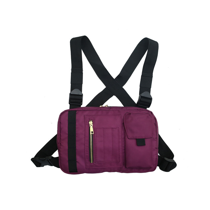 Internet Celebrity Same Style Function Combat Bag Ins Trendy Brand Crossbody Bag Men&#039;s Shoulder Multi-Functional Chest Bag Disco Jumping Vest Bag