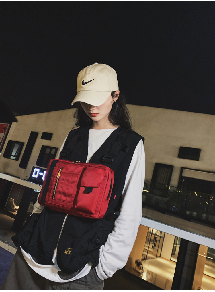 Internet Celebrity Same Style Function Combat Bag Ins Trendy Brand Crossbody Bag Men's Shoulder Multi-Functional Chest Bag Disco Jumping Vest Bag