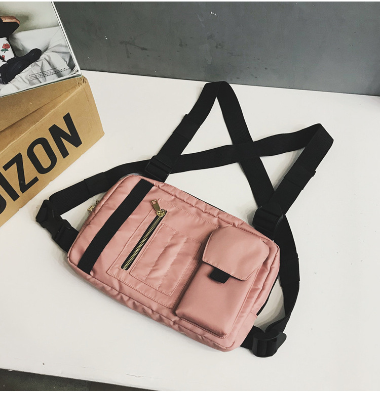 Internet Celebrity Same Style Function Combat Bag Ins Trendy Brand Crossbody Bag Men's Shoulder Multi-Functional Chest Bag Disco Jumping Vest Bag