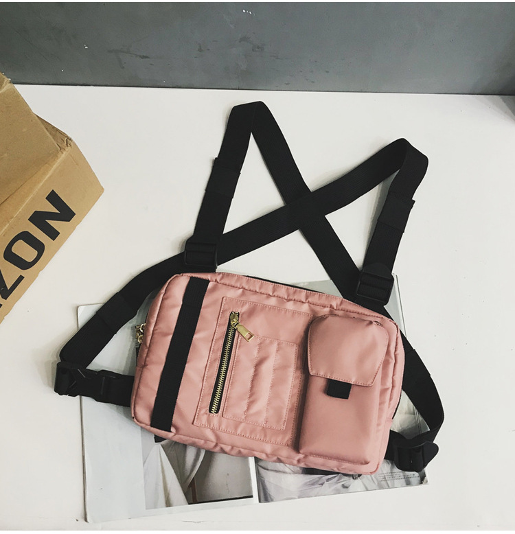 Internet Celebrity Same Style Function Combat Bag Ins Trendy Brand Crossbody Bag Men's Shoulder Multi-Functional Chest Bag Disco Jumping Vest Bag