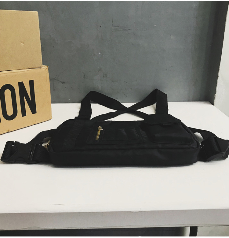 Internet Celebrity Same Style Function Combat Bag Ins Trendy Brand Crossbody Bag Men's Shoulder Multi-Functional Chest Bag Disco Jumping Vest Bag