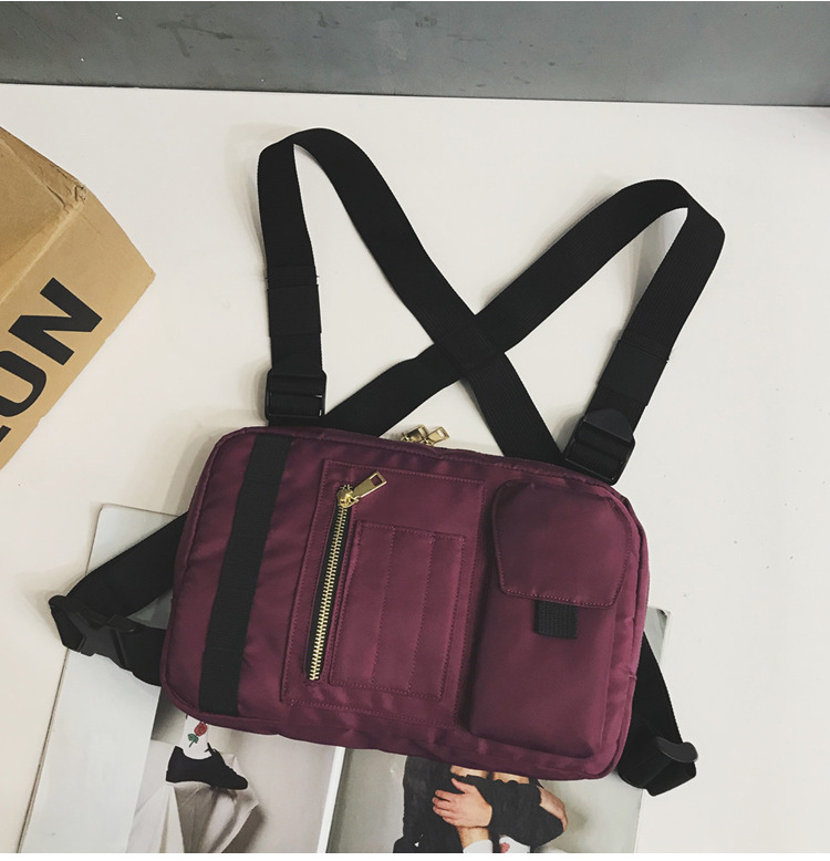 Internet Celebrity Same Style Function Combat Bag Ins Trendy Brand Crossbody Bag Men's Shoulder Multi-Functional Chest Bag Disco Jumping Vest Bag