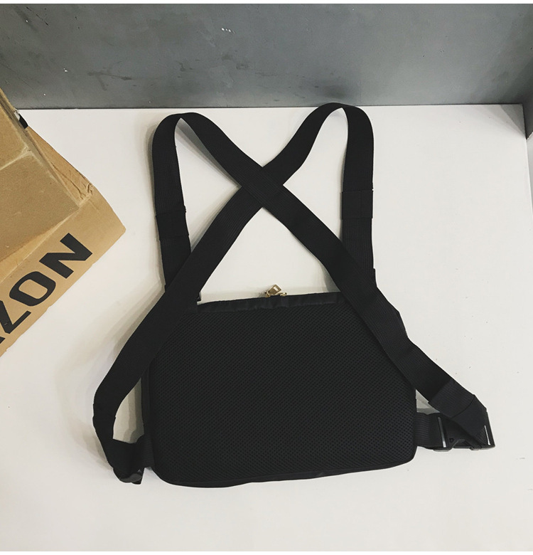 Internet Celebrity Same Style Function Combat Bag Ins Trendy Brand Crossbody Bag Men's Shoulder Multi-Functional Chest Bag Disco Jumping Vest Bag