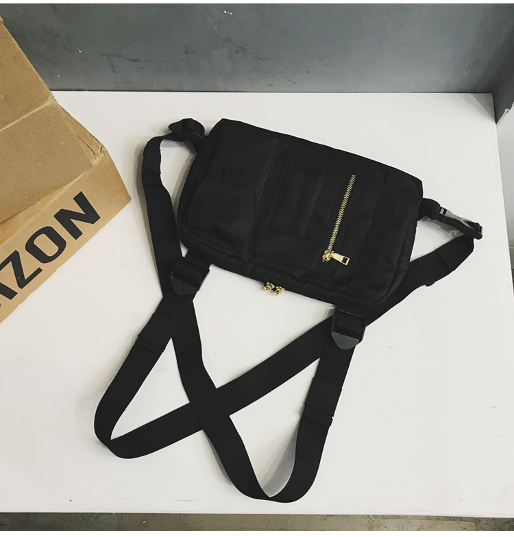 Internet Celebrity Same Style Function Combat Bag Ins Trendy Brand Crossbody Bag Men's Shoulder Multi-Functional Chest Bag Disco Jumping Vest Bag