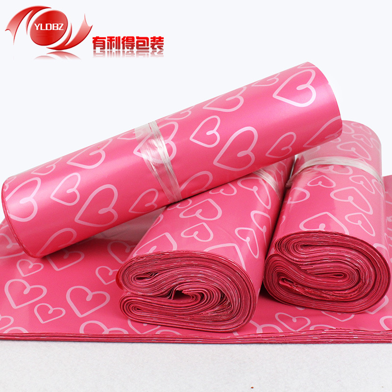 Pink Destructive Courier Bag Wholesale Thickened Taobao Packaging Express Package Bag Customized Waterproof Bag 28*42