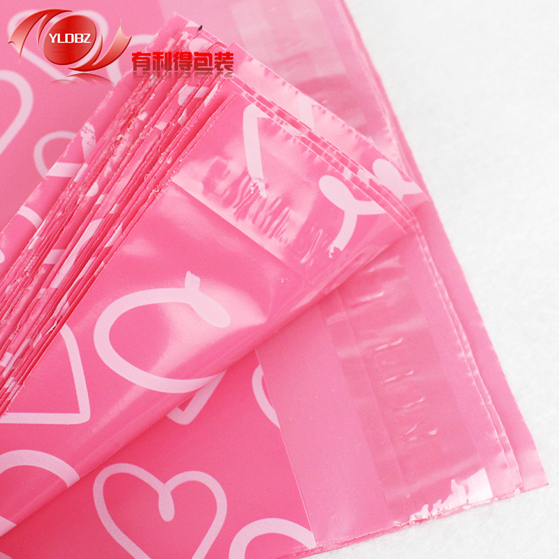 Pink Destructive Courier Bag Wholesale Thickened Taobao Packaging Express Package Bag Customized Waterproof Bag 28*42