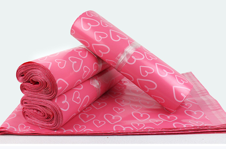 Pink Destructive Courier Bag Wholesale Thickened Taobao Packaging Express Package Bag Customized Waterproof Bag 28*42