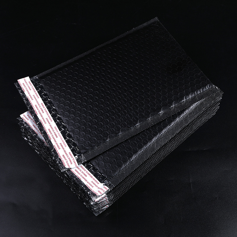 Black Coextruded Film Envelope Thick Clothing Packaging Express Envelope Bubble Film Packing Bag Practical