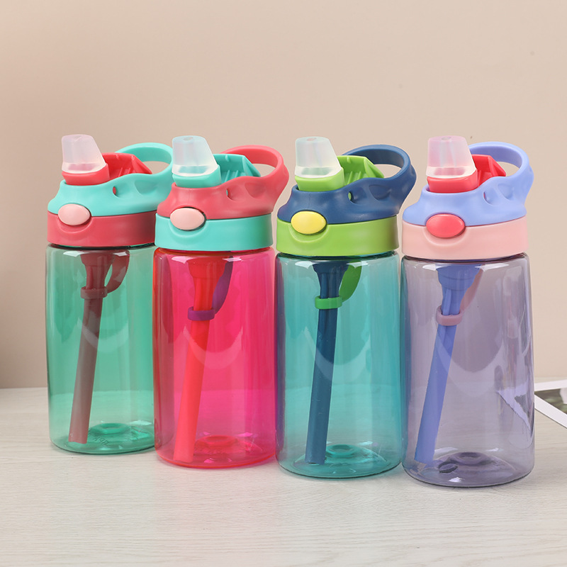 Little Handsome Children Cartoon Drinking Cup Baby Straw Cup Leak-Proof Cup Drinking Water Portable Kettle Sippy Cup Plastic Cup