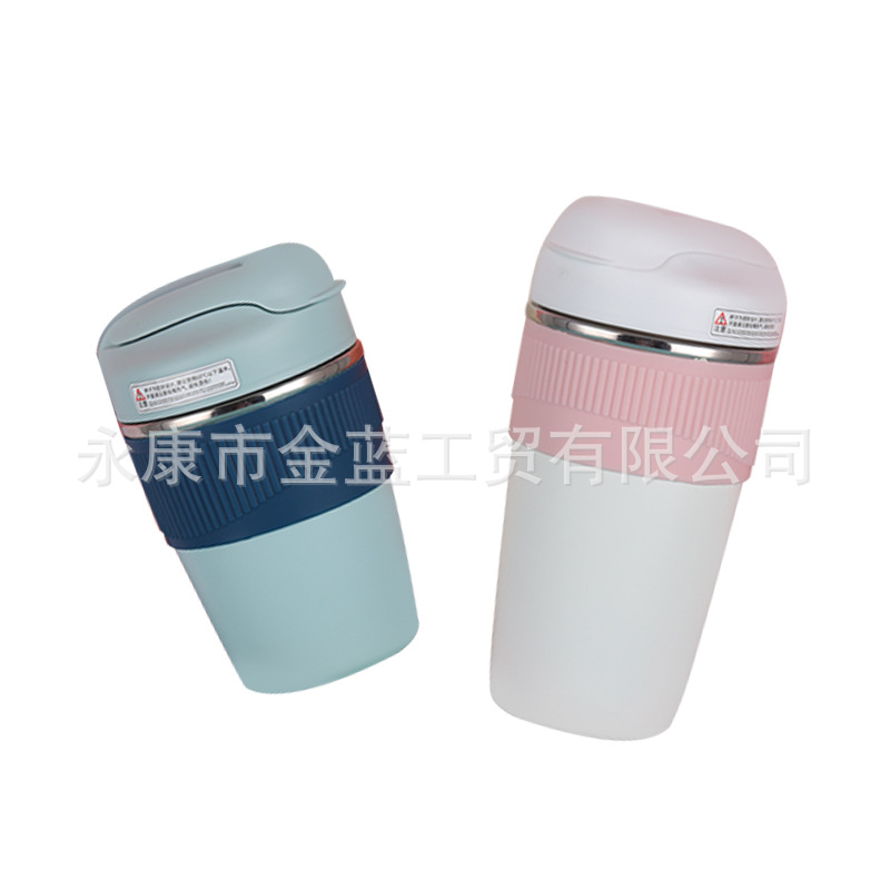 Thermos Mug with Straw Girl Student Toddler Drinking Cup Portable One Cover Dual-Use Drop-Resistant Baby Kettle