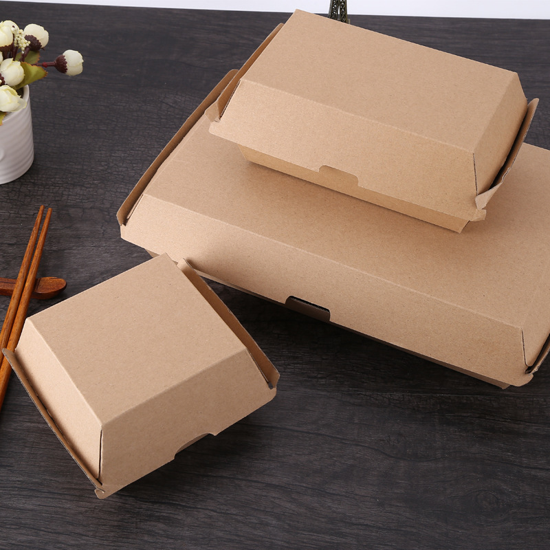 Manufacturers direct corrugated burger box custom disposable snack carton packaging box food packaging box