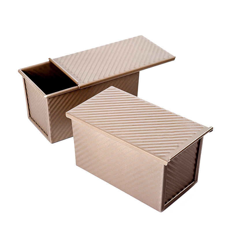 Corrugated toast rectangular box 450 g toast box with cover of bread mold baking mold golden toast box
