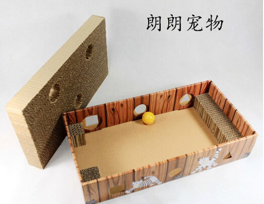 The Cat scratch board hole, hole ball scratch board box hollow Cat scratch board bell ball corrugated Cat toy pet supplies The Cat scratch board hole, hole ball scratch board box hollow Cat scratch board bell ball corrugated Cat toy pet supplies