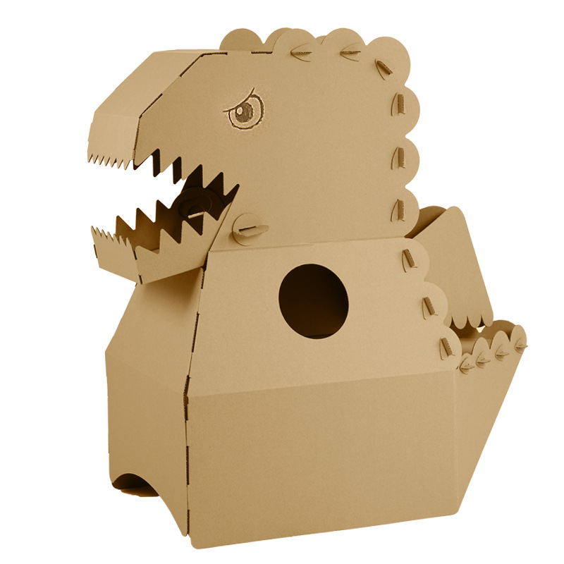 Children&#039;s Cardboard Corrugated Box DIY Tank Toys Large Model Handmade Painted Color Children&#039;s Toys